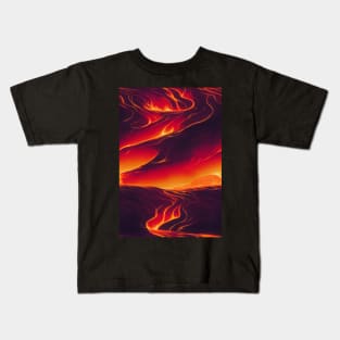 Hottest pattern design ever! Fire and lava #5 Kids T-Shirt